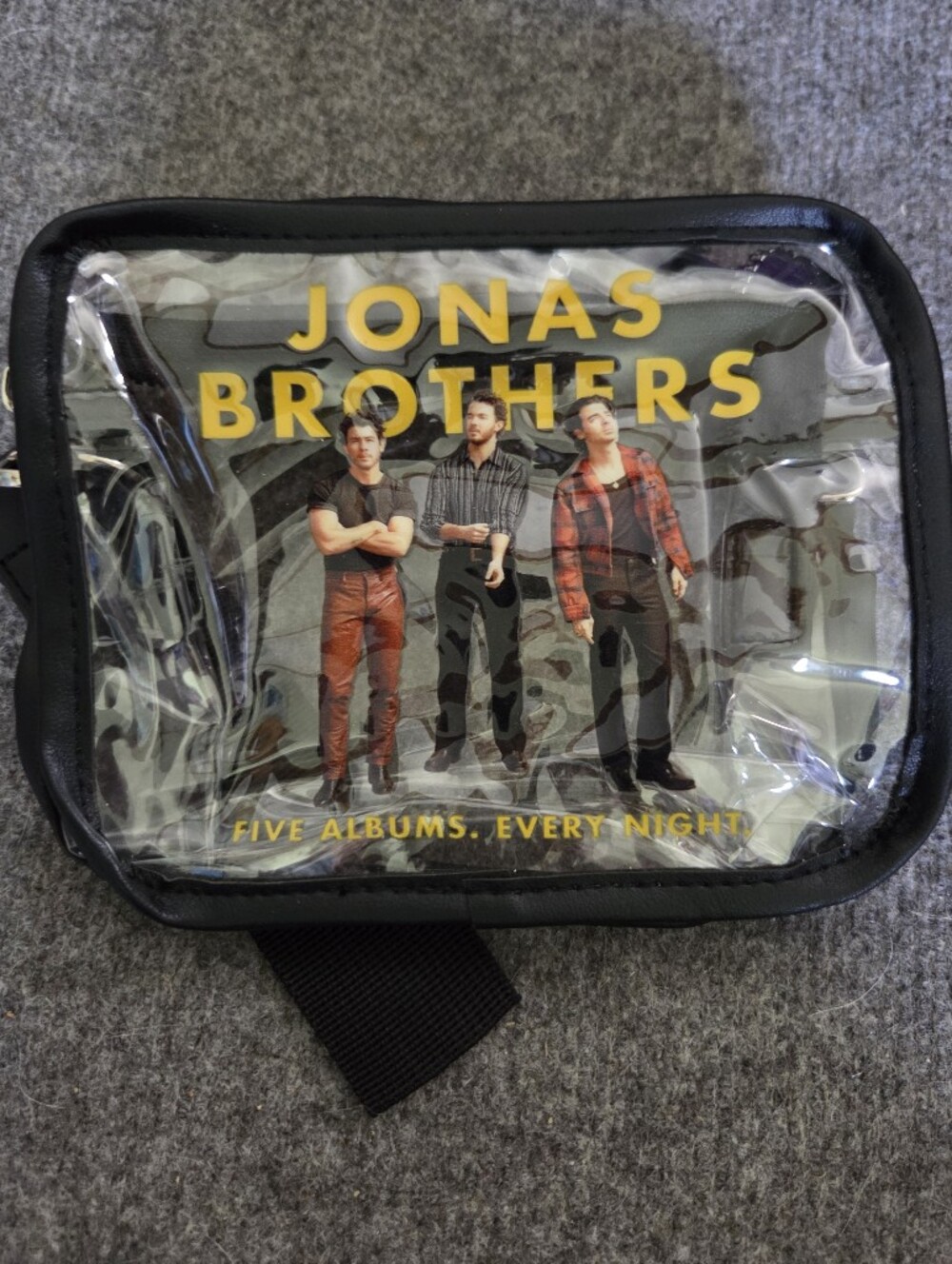 Jonas Brothers Concert Clear Black Crossbody Bag 5 Albums Every Night
